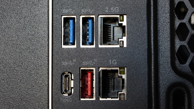 The back panel of a router featuring 2.5G and 1G Ethernet ports.