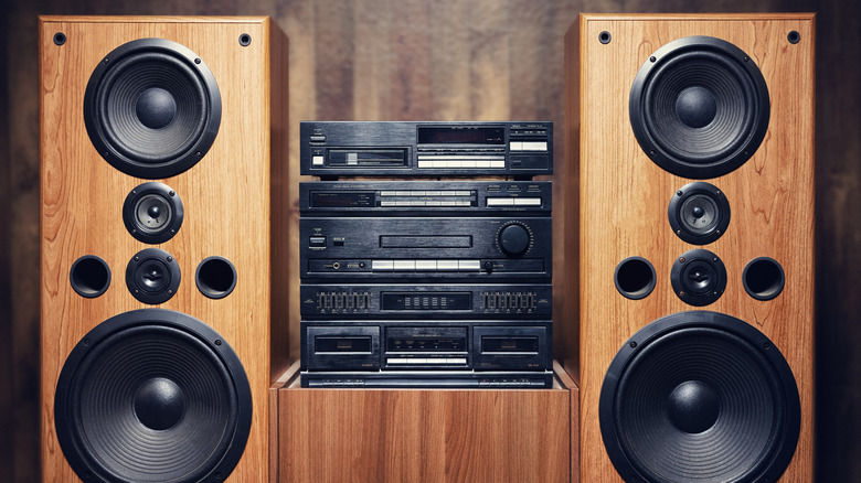 A vintage stereo system