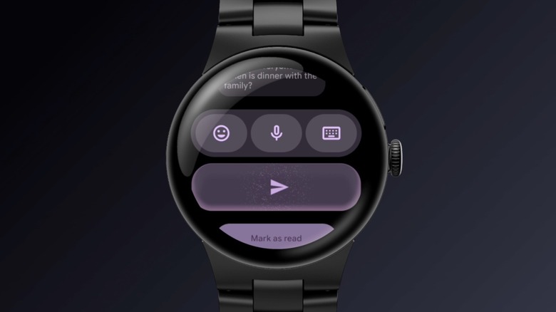 A black Google Pixel Watch 5 showing its interface