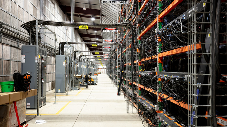 Interior of a North Dakota data center.