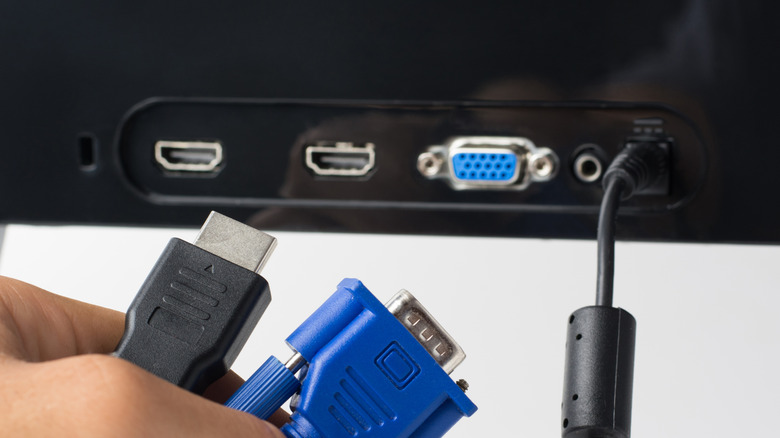 Different TV ports and the different plugs that go into them
