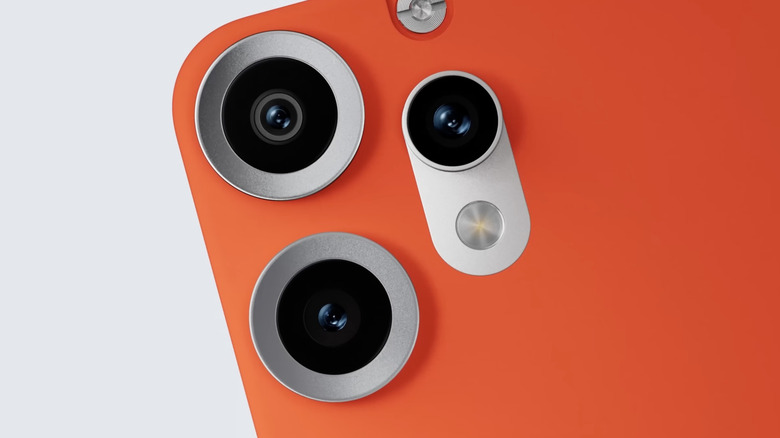 A close up of the CMF Phone 2 Pro's camera array.