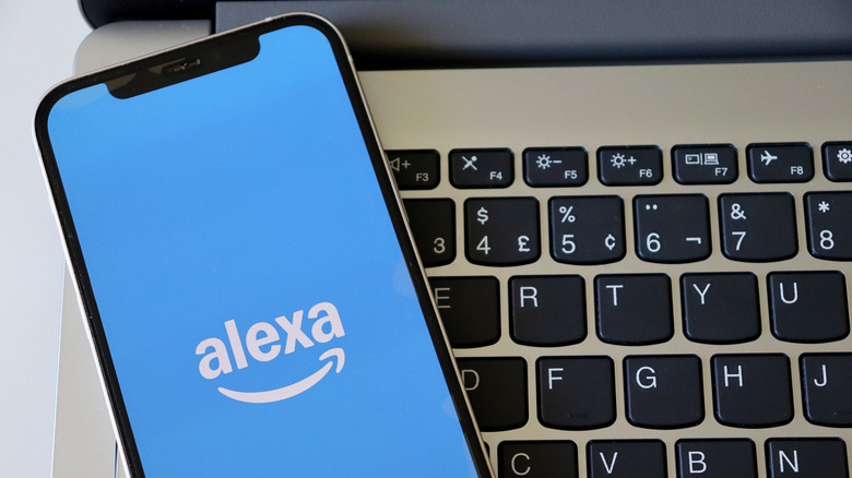 The Amazon Alexa app on an iPhone