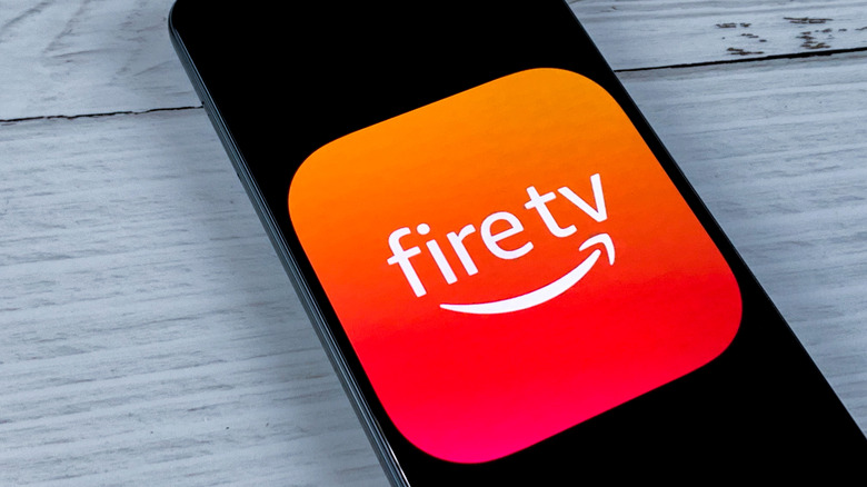 the Amazon Fire TV logo on a smartphone