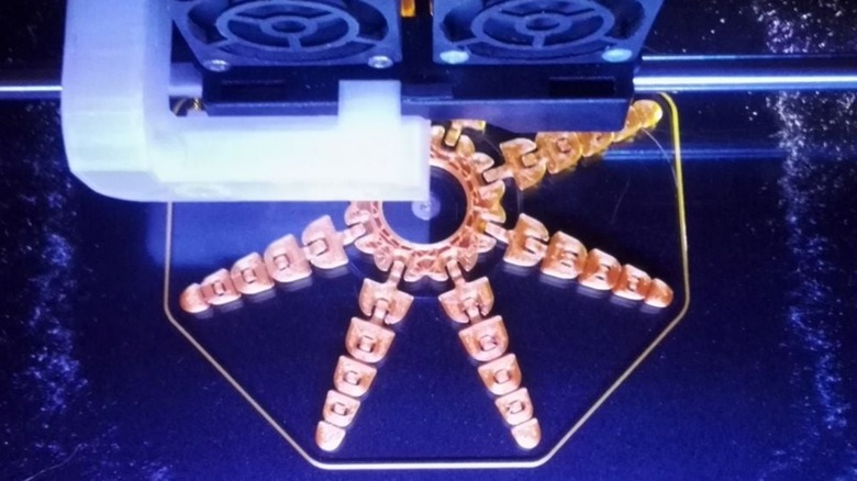 Printing a flexible orange octopus with a 3D printer