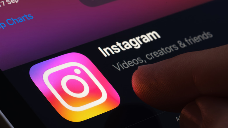 A close-up of the Instagram app logo in the App Store.