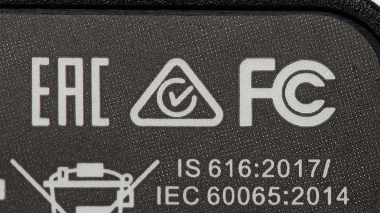Product certification marks, including EAC and FCC