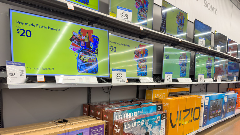 TVs on sale at a Walmart