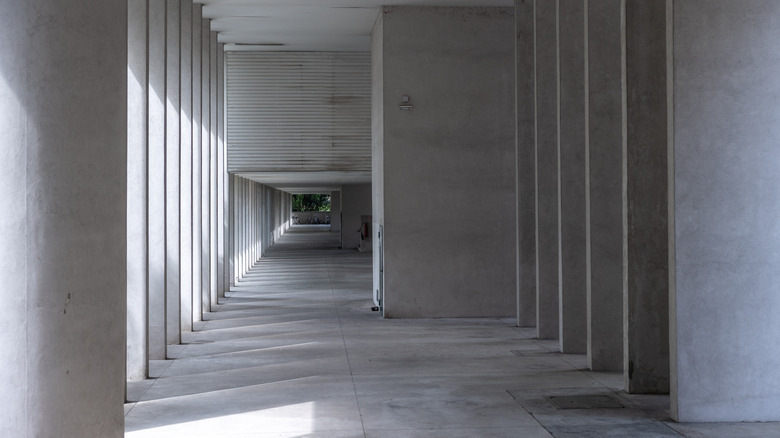 Image of a series of concrete walls