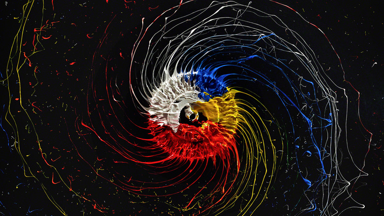 Spiraling acrylic colors