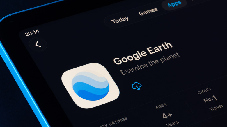 The Google Earth app listing on the App Store.