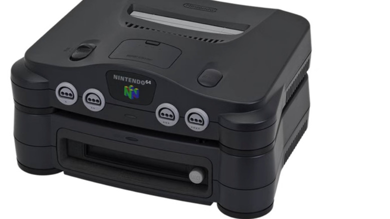 the Nintendo 64 atop the 64DD