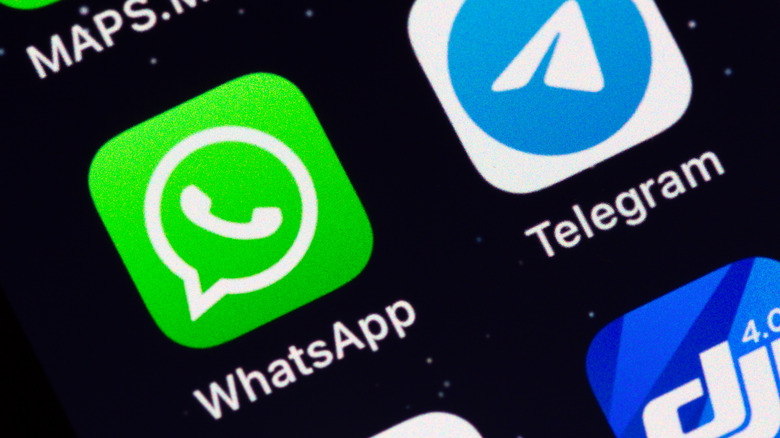 WhatsApp icon on an iPhone