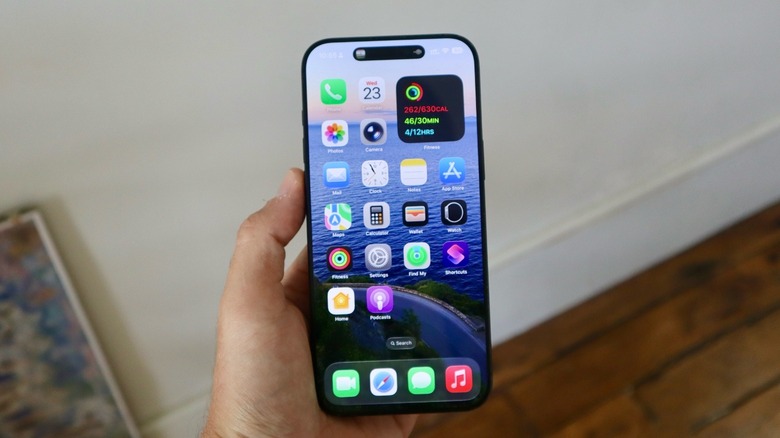 iOS 26's new Home Screen with updated Liquid Glass icons