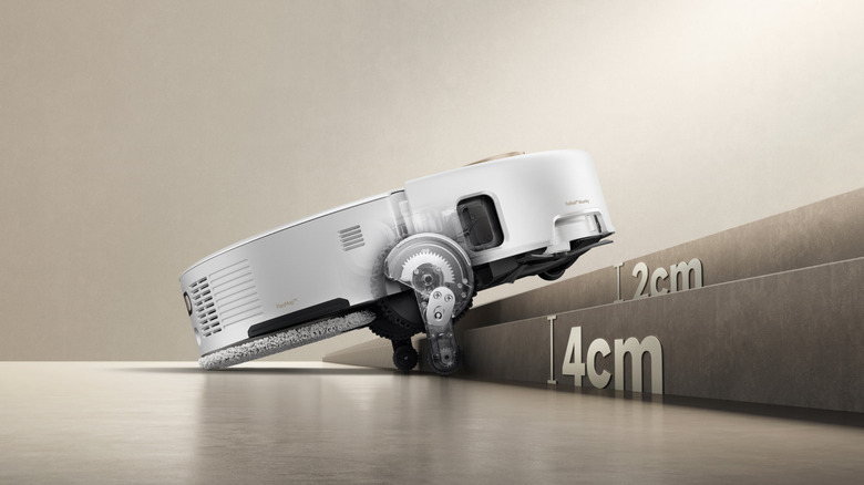 MOVA V50 Ultra Complete robot vacuum climbing stairs