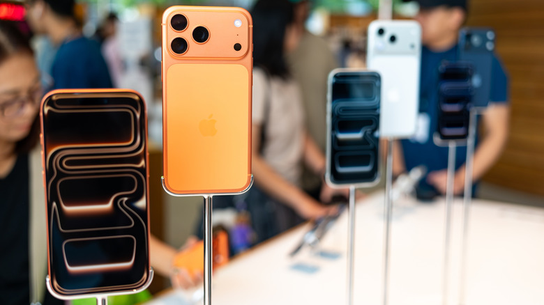 The Apple iPhone 17 Pro Max retail display.