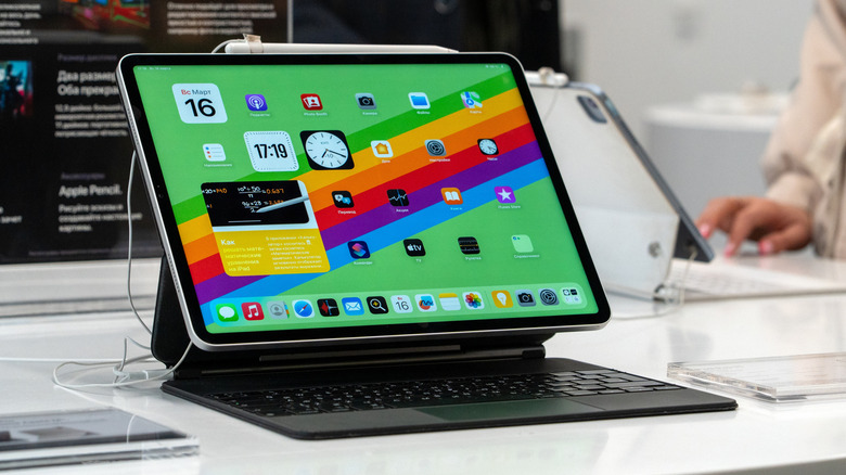 iPad Pro on display in the Apple store