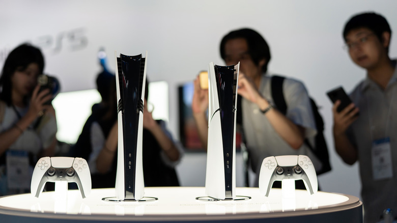 Photographers taking pictures of PS5 Pro console