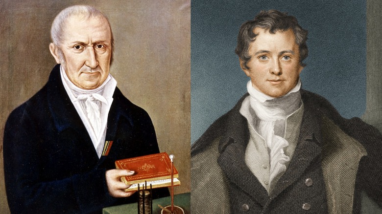 Alessandro Volta (left) and Humphry Davy (right)