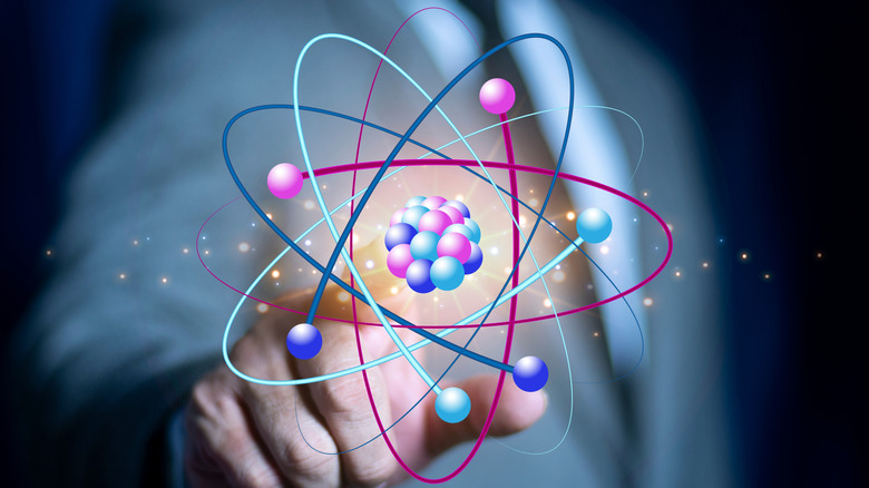 Concept illustration of an atom