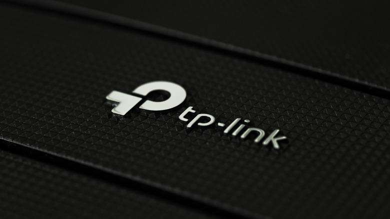 TP-link logo on a wireless router.