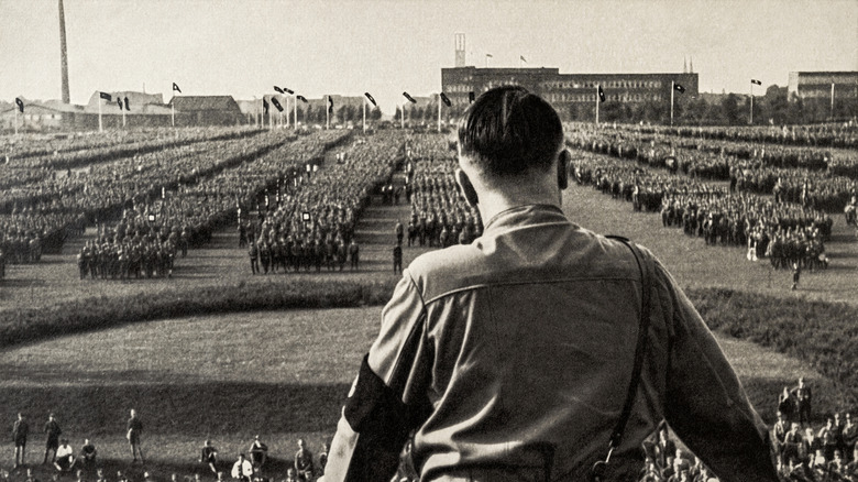 Adolf Hitler speaking to the Nazi party