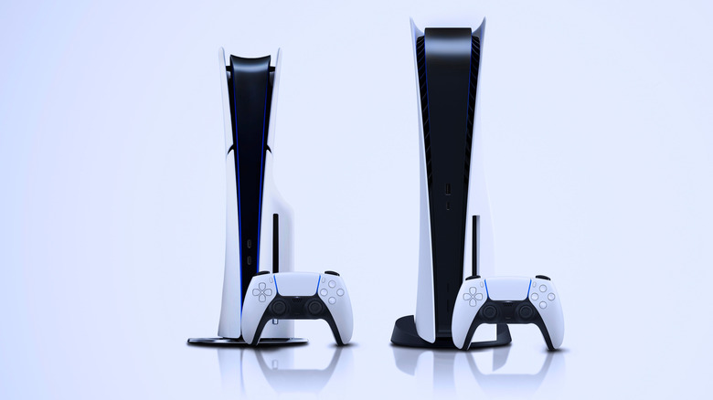 Product image of the original PS5 and the PS5 Pro side by side.
