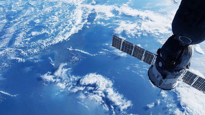 Satellite orbiting the Earth
