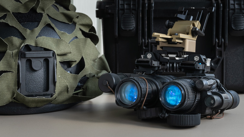pair of military night vision goggles