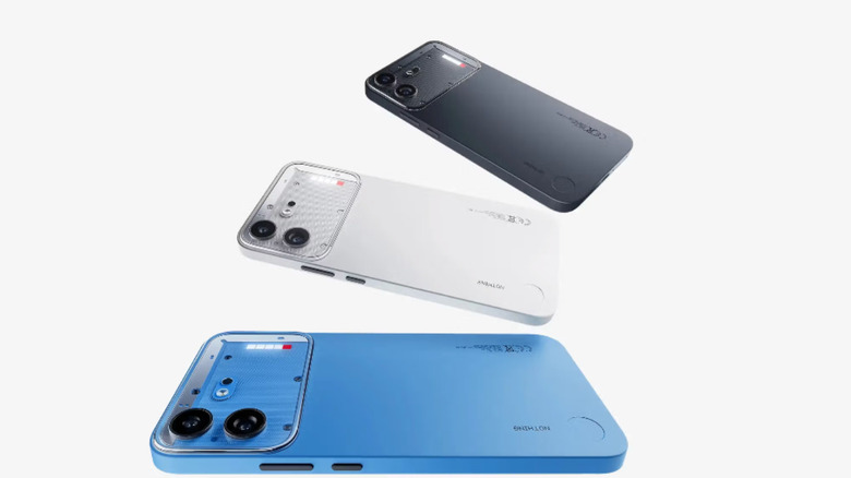 Nothing Phone 4(b) smartphone in different colors