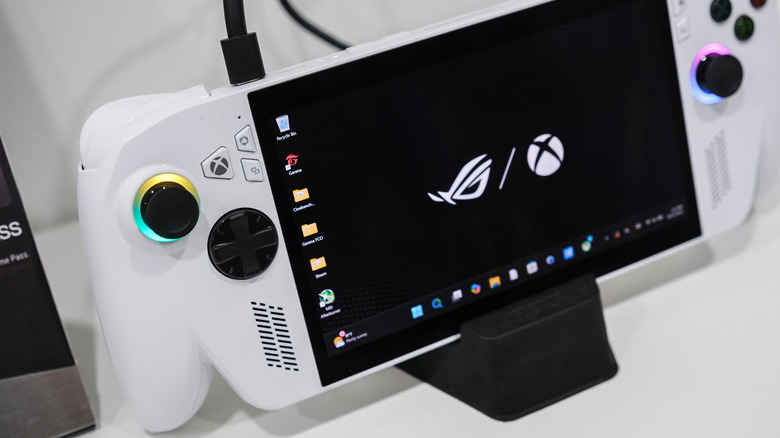 The ROG Xbox Ally X on display