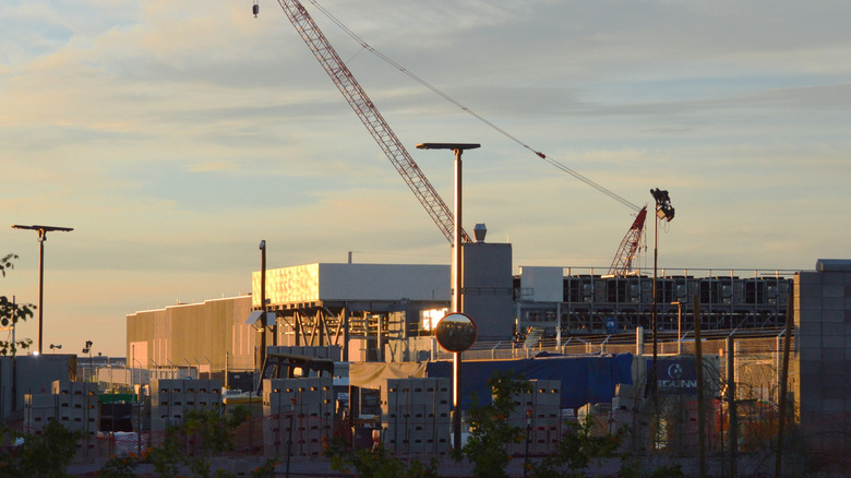 Exterior view of Google's data center