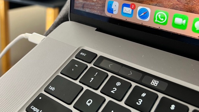 Close-up of MacBook Pro's Touch Bar