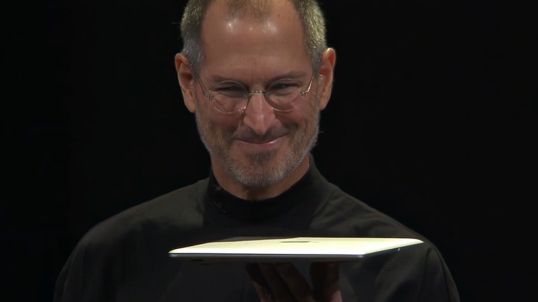 Steve Jobs unveiling the original MacBook Air in 2011.