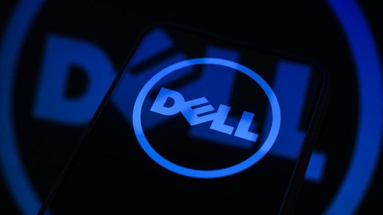 close-up of dell logo