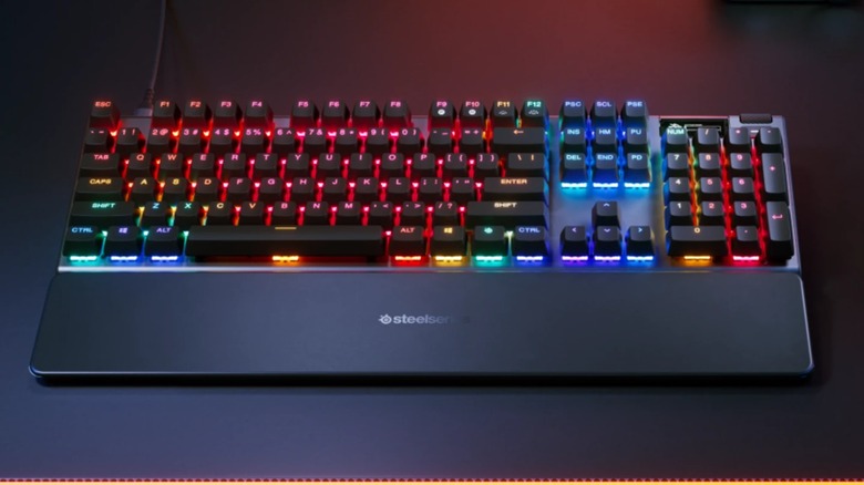 SteelSeries Apex Pro Gen 3 wired gaming laptop with RGB lighting