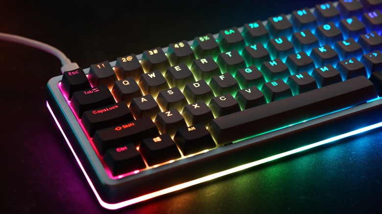Mechanical keyboard with RGB lighting