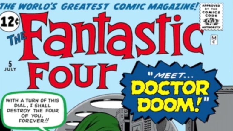 The cover of "Fantastic Four" #5 (1962), which introduces Fantastic Four.