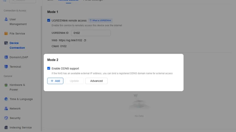 The casting interface you'll see when connecting a UGREEN NAS to an HDMI input.