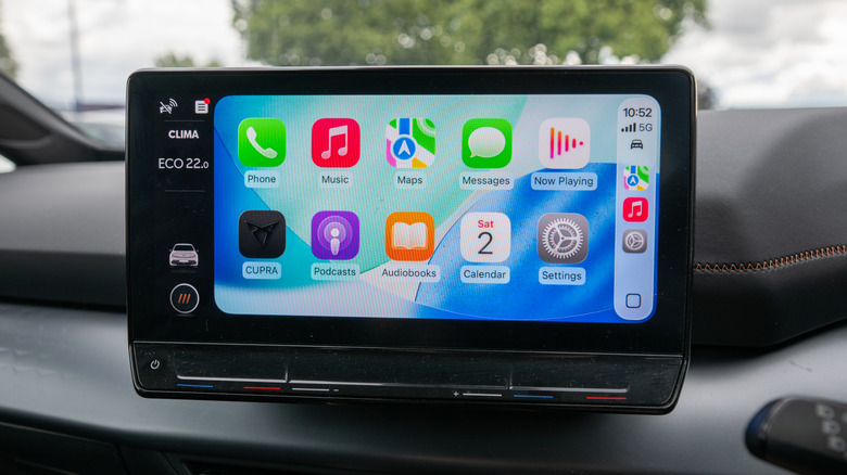 CarPlay in a car