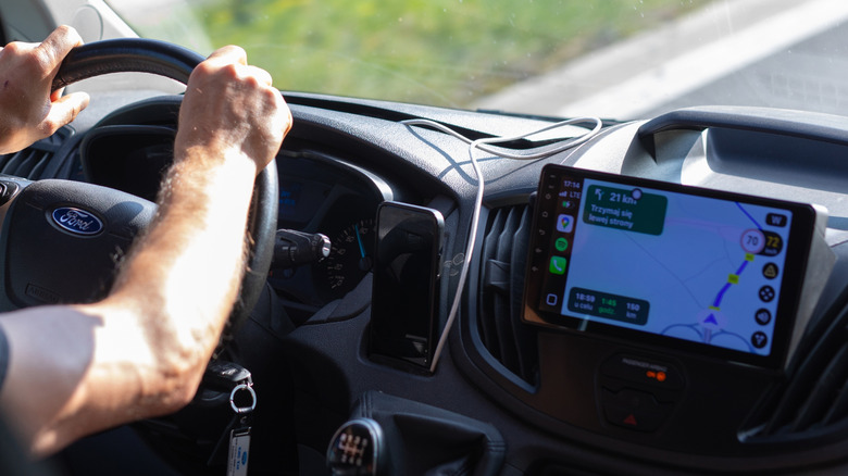 CarPlay in a Ford being driven