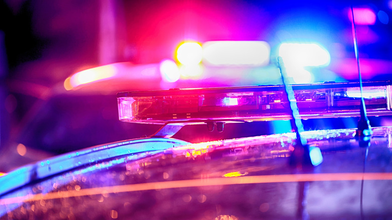 ambulance lights responding to an emergency