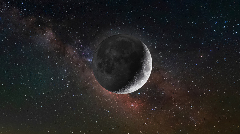 the moon in space