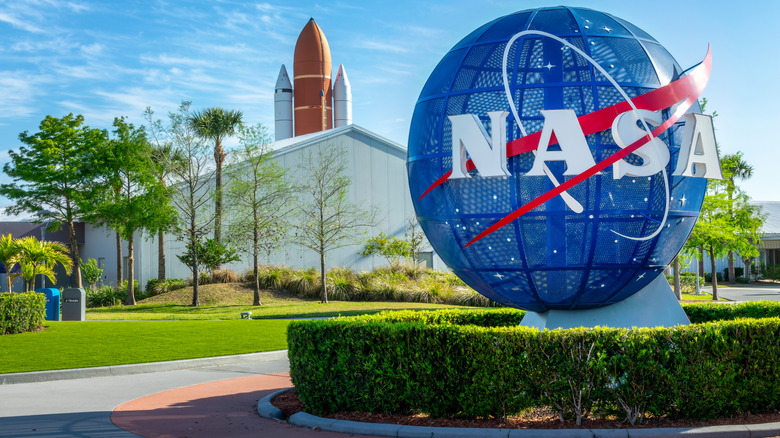 NASA logo at the Kennedy Space Center