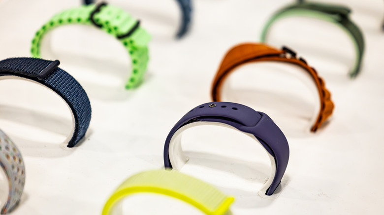 A selection of smartwatch straps.