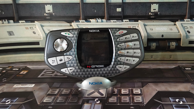 The Nokia N-Gage on display.