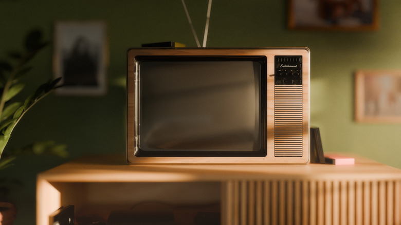 An old-school CRT TV.