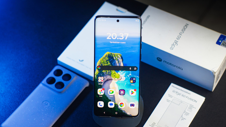 Motorola Edge 60 Fusion smartphone with a curved display