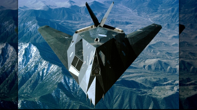 The F-117 Nighthawk in flight