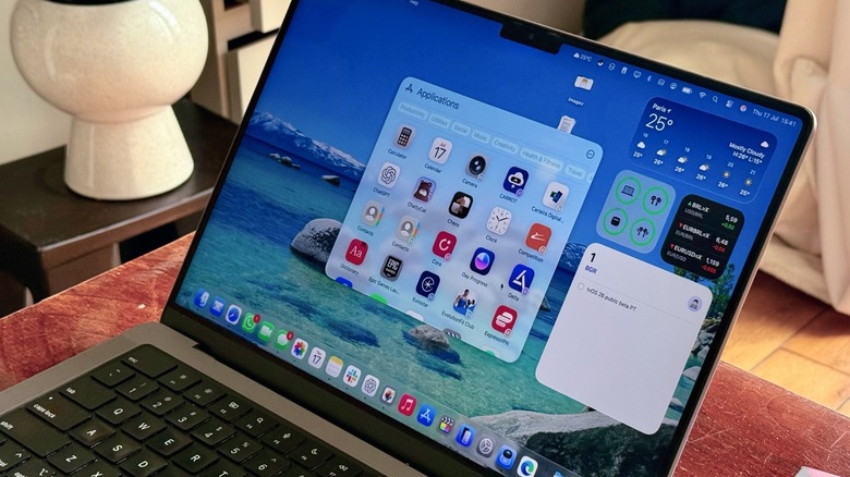 M1 Pro MacBook Pro running macOS Tahoe beta